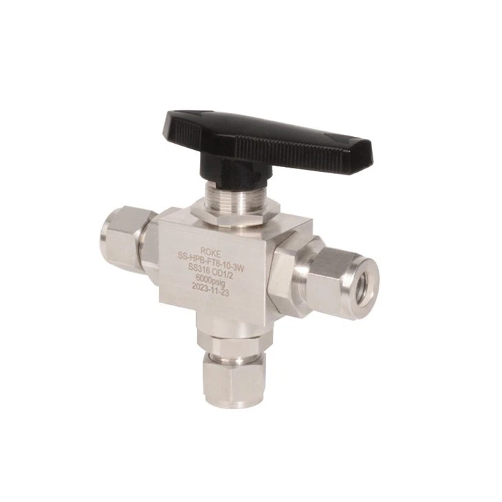 High Performance Double Ferrule 3 Way Ball Valve