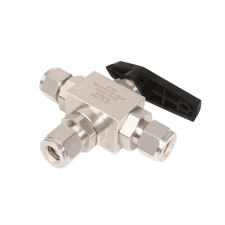 High Performance Double Ferrule 3 Way Ball Valve