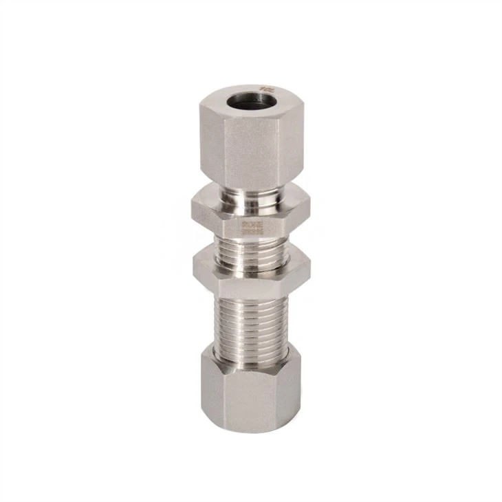 Stainless Steel NPT Bulkhead Union Single Ferrule Tube Fitting