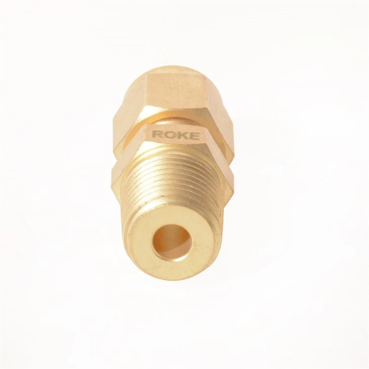 Double Ferrule Connector Brass Compression Union Fitting